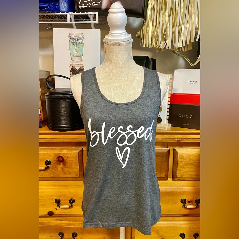NIB-Blessed Tank Top (0094)